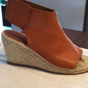 Celine leather espadrille thong wedge!